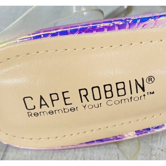 Cape Robbin SKIN Transparent Criss-Cross Straps Stiletto High Heels Shoes Sz 9 M - Picture 8 of 12